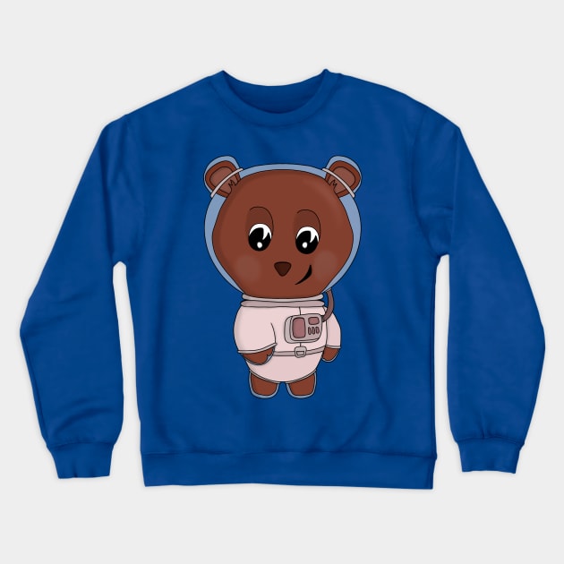 An astronaut bear wearing a spacesuit Crewneck Sweatshirt by DiegoCarvalho